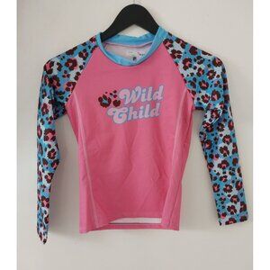 New Juice Box Girl's Rash Guard Swim Tee Sz M 8/10